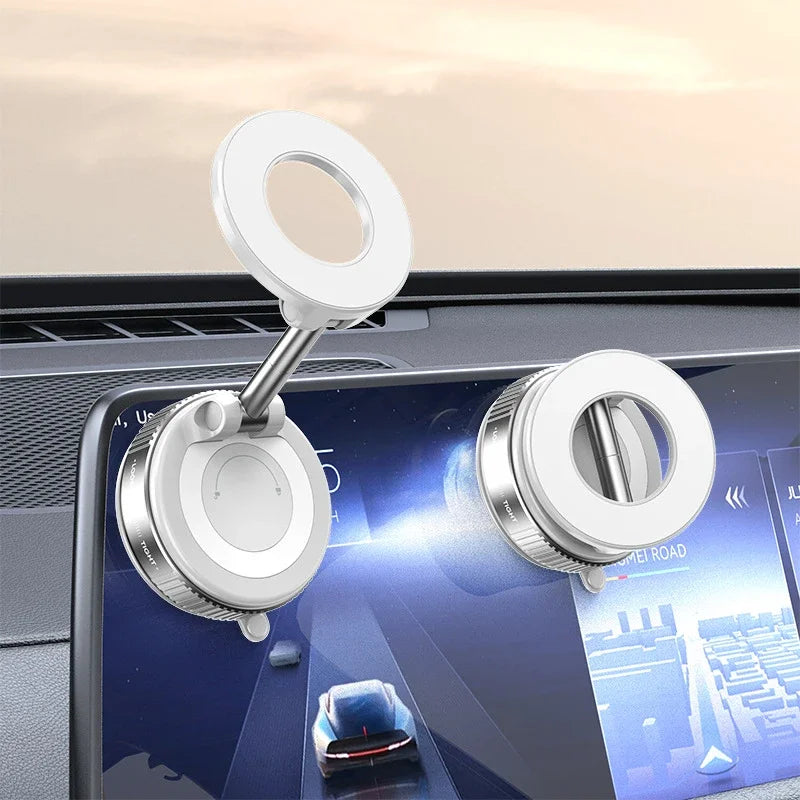 Car Bracket Vacuum Magnet Upgraded Version Multi-angles Adjustment Strong Magnetic Suck Foldable Car Navigation Phone Holder New