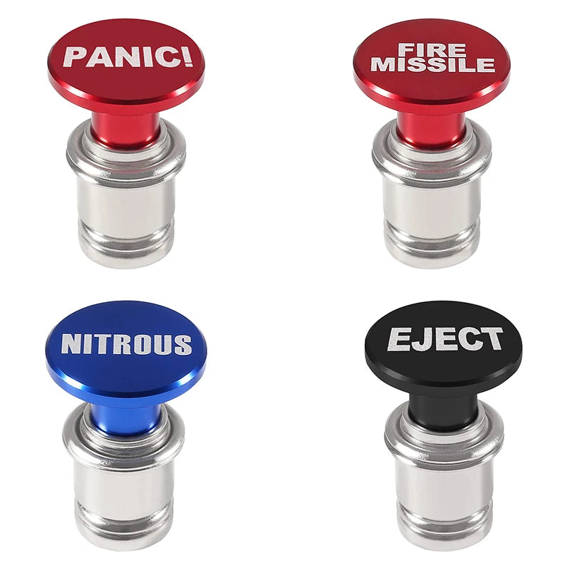 Fire Missiles Button Car Cigarette Lighter Anodized Aluminum Universal 12-Volt Replacement Accessory Fits for Most Vehicl Socket
