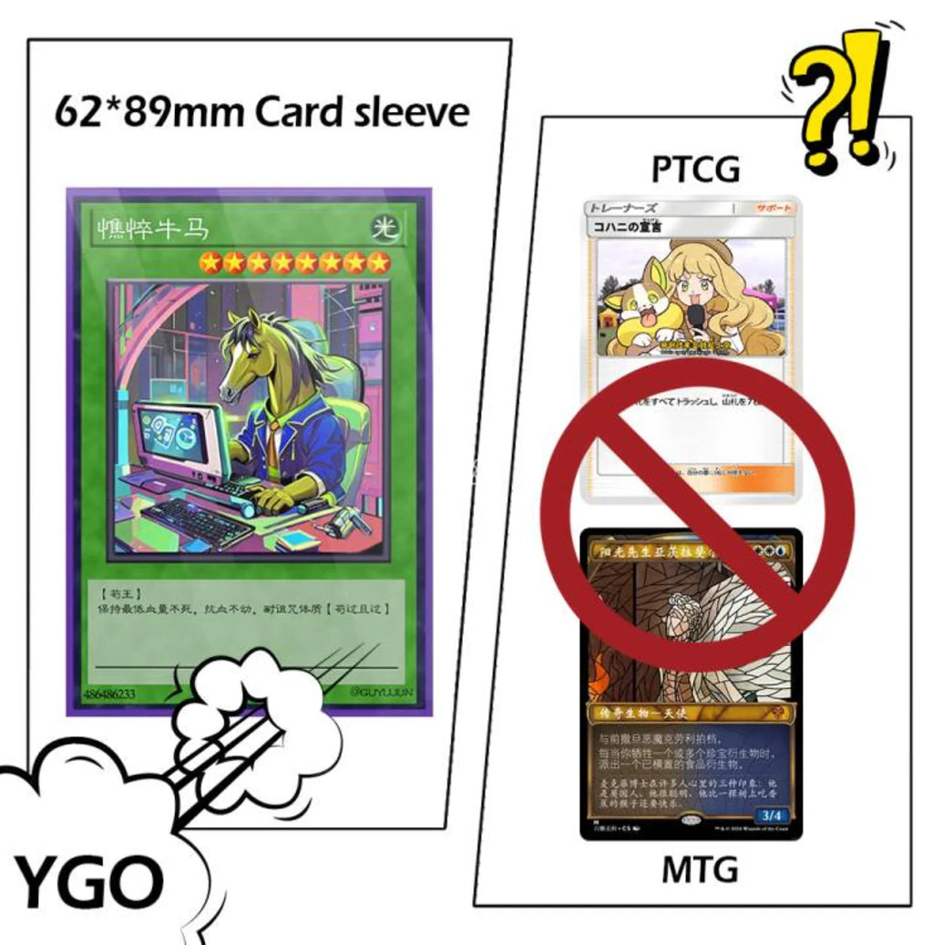 62x89mm 100PCS/Set Solid Matte Trading Card Sleeves Top Loading Japanese Size Card Protector for YGO