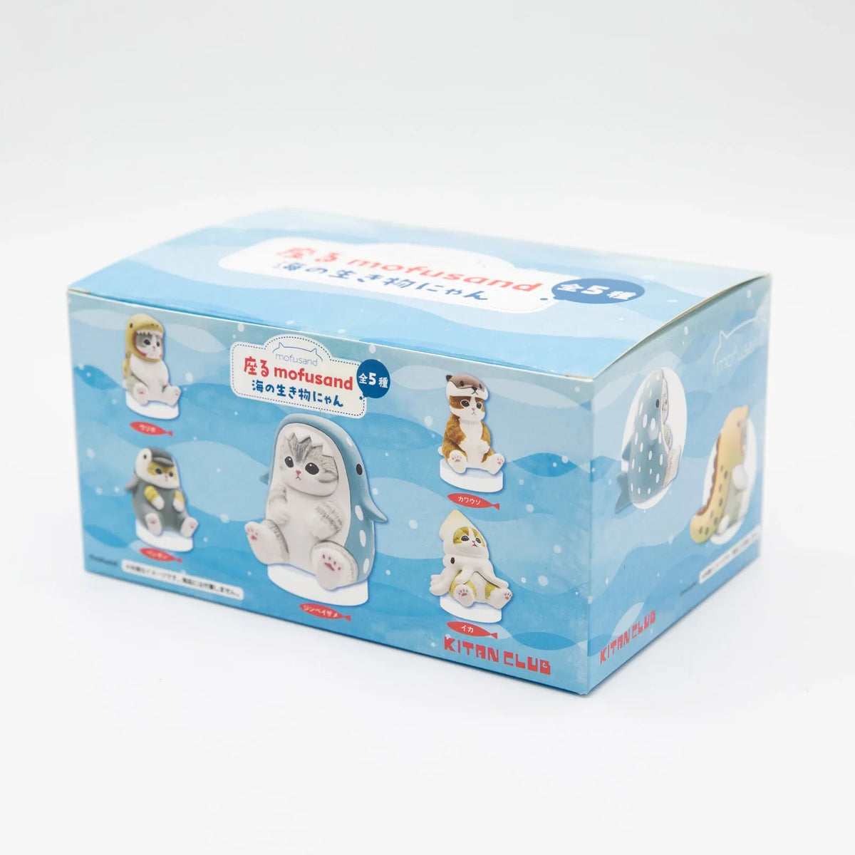 Mofusand Cats Wearing Marine Organism Clothes Blind Box Cute Action Figures Octopus Penguin Otter Table Ornaments Gifts