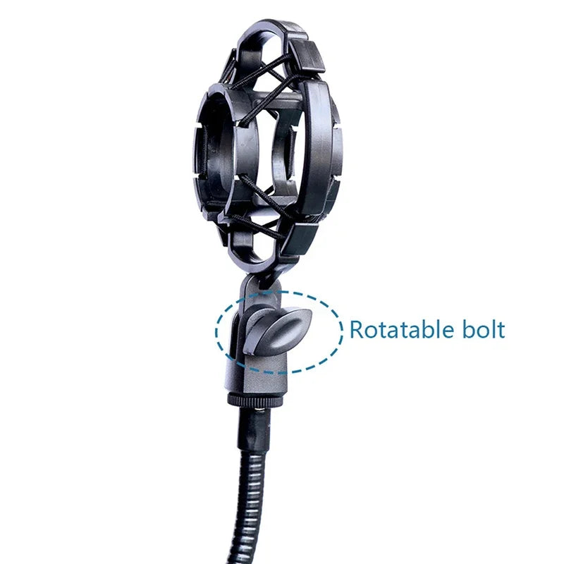 Universal Professional Condenser Microphone Shock Mount Holder Studio Recording Bracket For Black Large Mic Clip