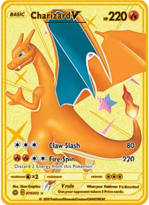 6-12 Pcs/Set  English Version Pokemon Metal Card Pikachu Anime Figure Battle Carte Trading Pocket Monster Cards Model Toy Gifts