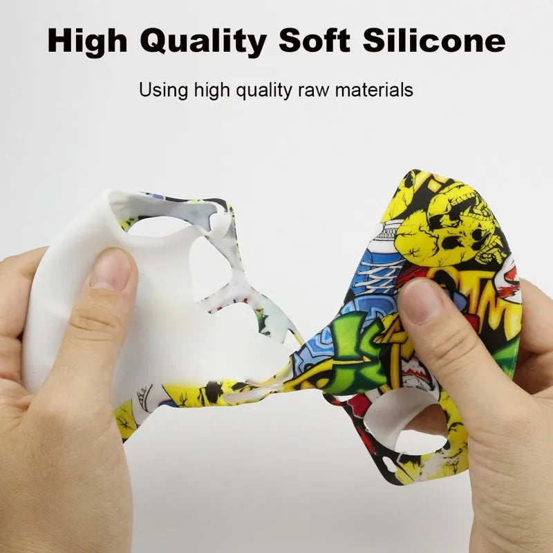 Silicone Protective Cover sleeve For PS5 Controller Accessories Rubber Case For PS5 Slim Gamepad Joysticks Thumb Grips Caps