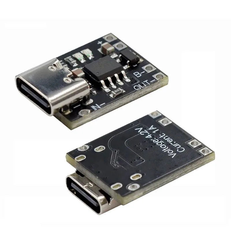 1-20PCS Universal USB Type C Charging Board 3.7V Lithium Battery Charger Board Over Module with Protection Circuit Connectors