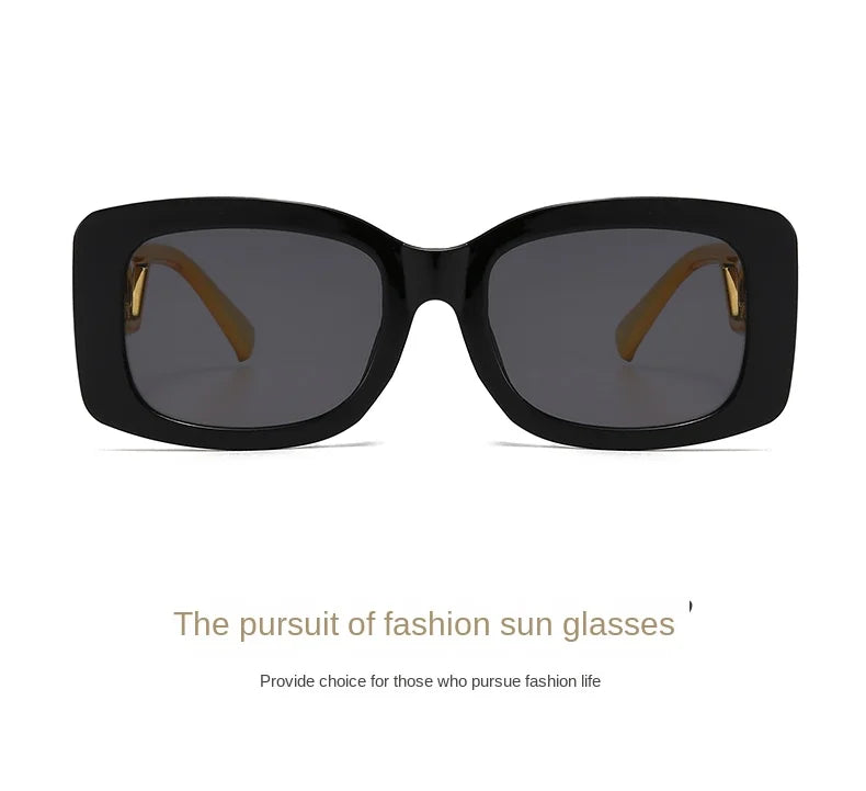 Fashion Fishing Sunglasses Male Female Black Frame Letter Palm Hip-hop Trend Brand High-end Sense Sunglasses Travel Sunglasses