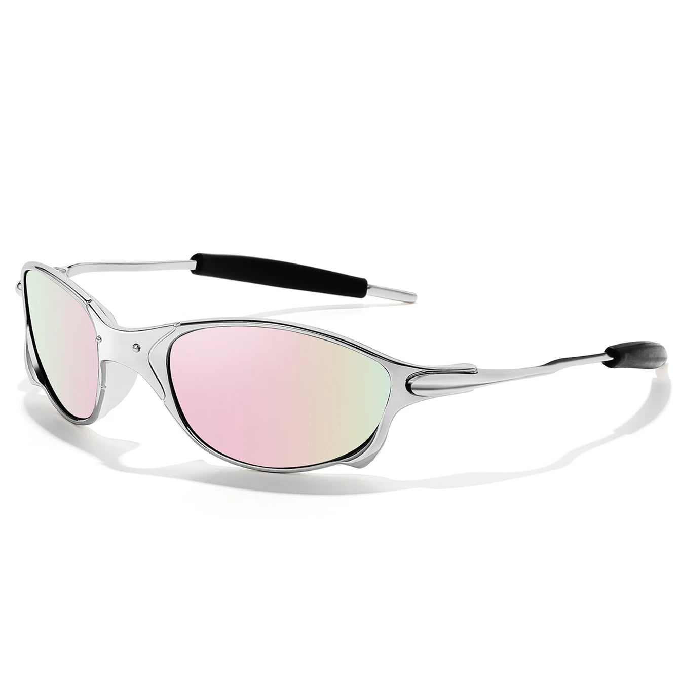 Men And Women Trendy Cycling Sunglasses Metal Shades With UV Protection for Outdoor Sports, Running, Hiking, Driving Travel