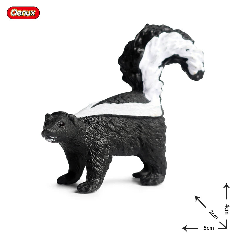 Oenux Simualtion Cute Forest Wild Animals Action Figures Owl Pangolin Manatee Rabbit Model Miniature Cake Toppers Kids Gift Toy