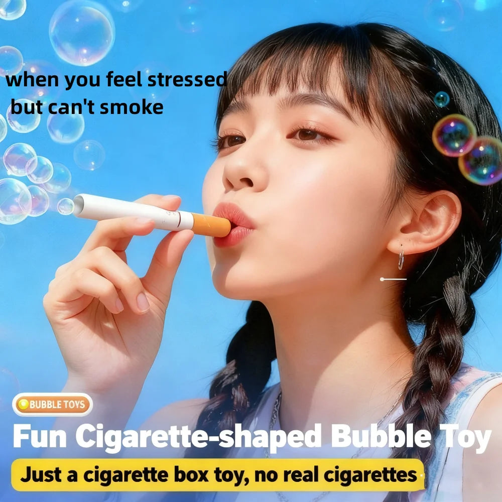 Funny Fake Cigarette Bubble Toy–No Tobacco! Realistic Pack Design with Bubble Liquid Inside. Great Prank Gift for Teens&Adults!