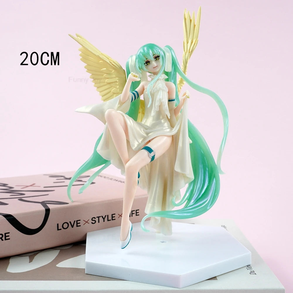 Anime Hatsune Miku Figure Wedding Dress Action Figures Kawaii Swimsuit Vocaloid PVC Collectible Model Toys Girl Gift