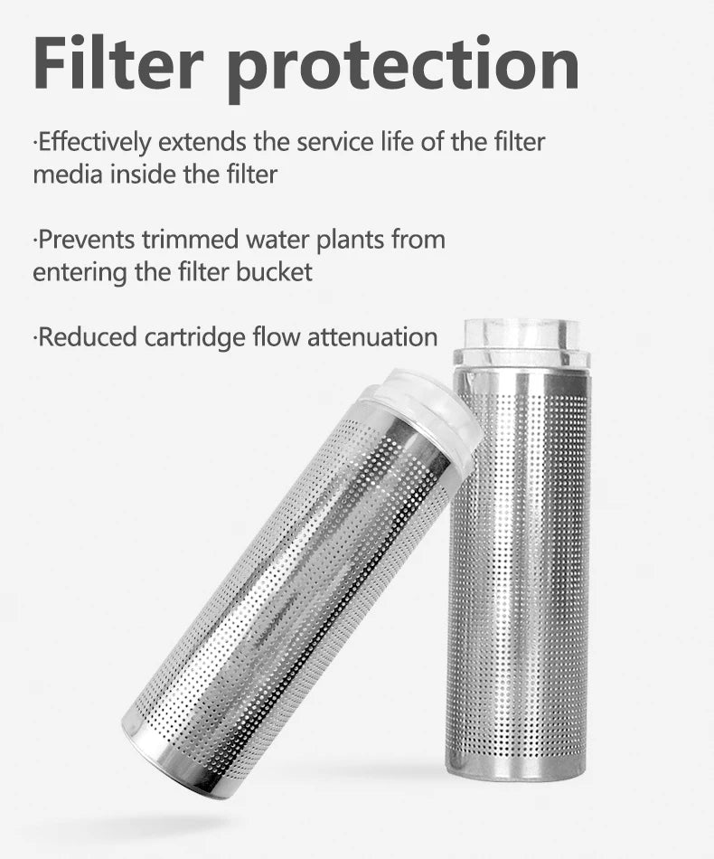 12/16mm Aquarium Inflow Inlet Filter Stainless Steel Mesh Net Guard Fish Tank Filter Accessories Intake Strainer Prefilter Cover