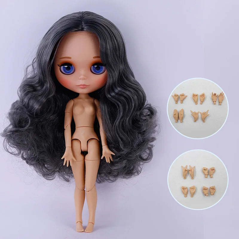 ICY DBS Blyth Doll Tan Skin Matte Face With Eyebrows Special Price 1/6 BJD JOINT body Neo Christmas Gift Anime