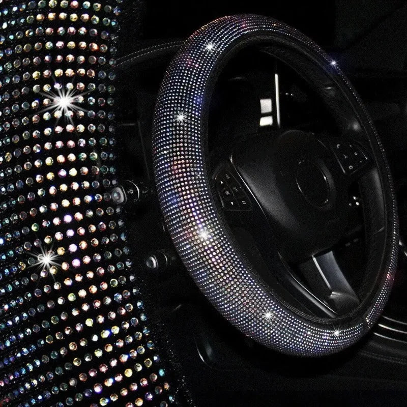 Universal Car Steering Wheel Cover Protector Anti-Slip Universal Size Fit 15inch /38cm Diameter Fashionable Car Accessories