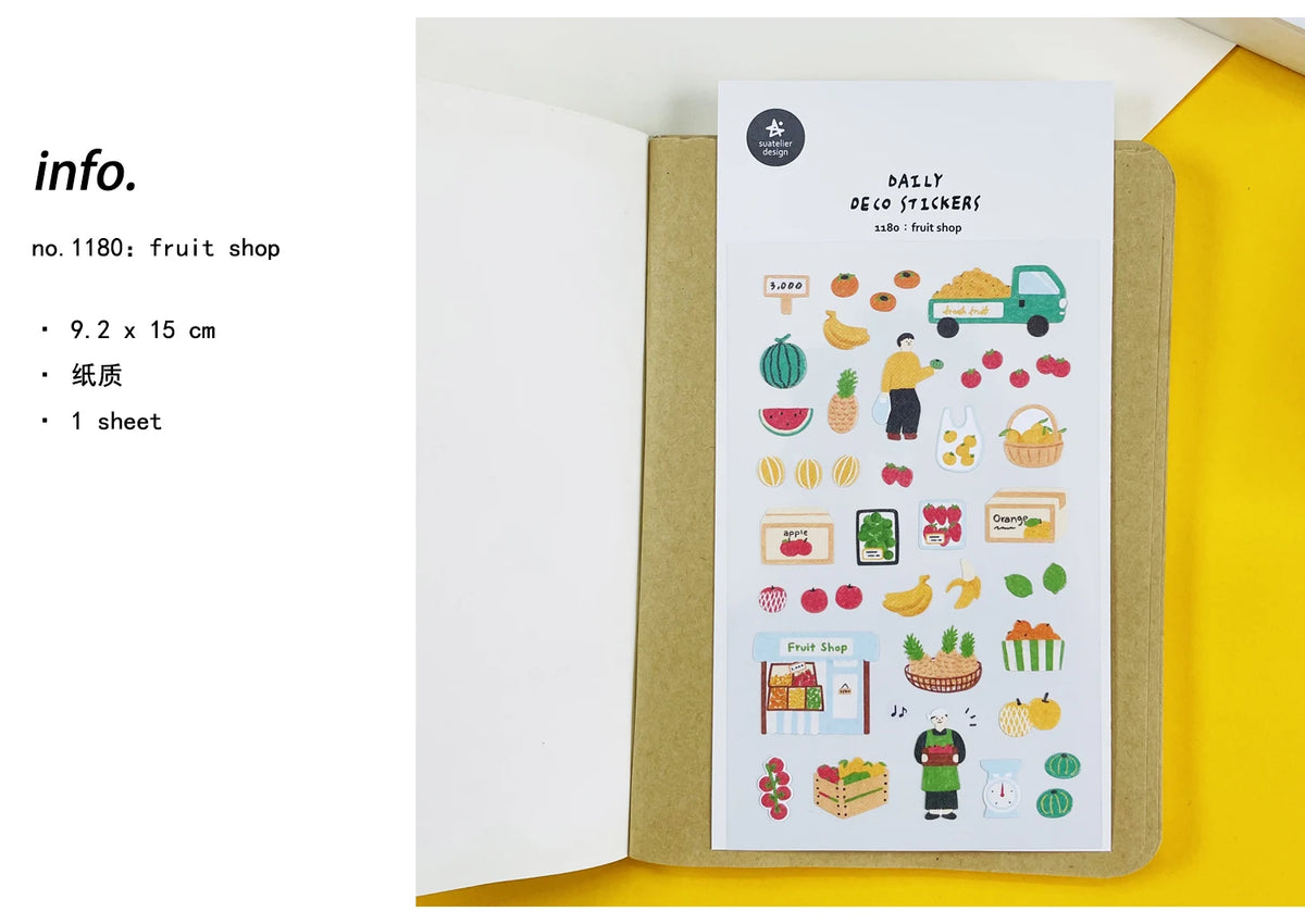 Korean Import Suatelier Travel Home Life Study Friend Stickers Scrapbooking Diy Journaling Diary Stationery Sticker School Gift
