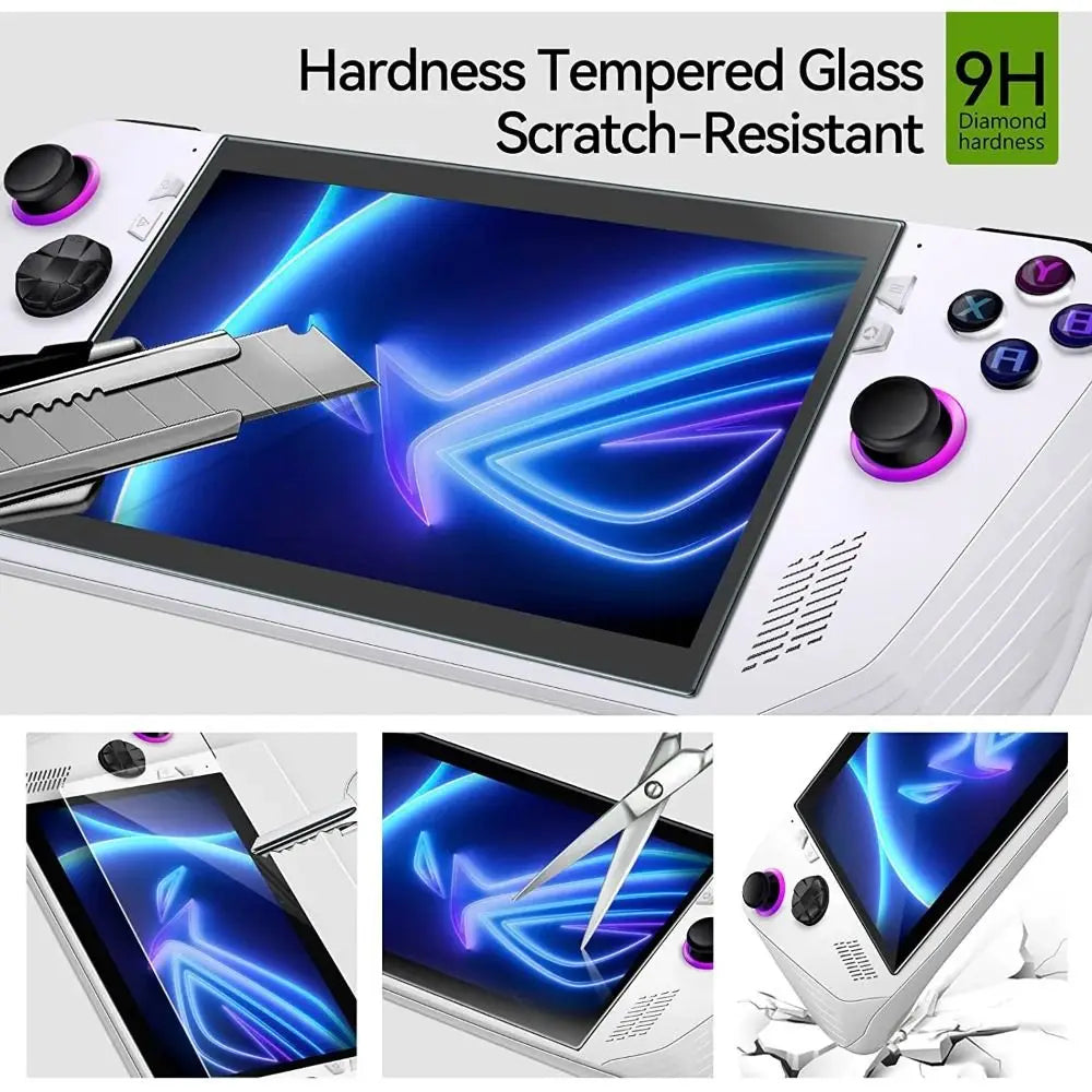 2/3pc Tempered Glass Protective Film for Asus ROG Ally Screen Protector Curved Edge Anti Scratch Handheld Console Game Accessory