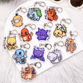 1/12PCS Pokémon Characters Pikachu Bulbasaur Acrylic Keychain Bag Charms Accessories Backpack Pendant Key Holder Friend Gifts