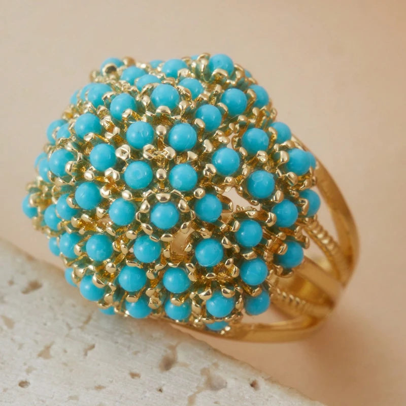 Trendy Hollow Golden Color Inlay Pearls Rings for Women Birthday Gift Accessories Fashion Custom Jewelry