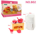 Forest Animal Family Dollhouse Furniture 1/12 Miniature Toys Girl Dolls Accessories Bedroom Bathroom Dollhouse Kit For Dolls