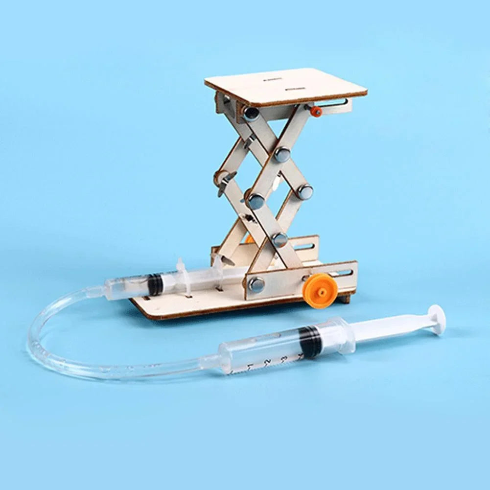 1Set Kids DIY Science Toys Hydraulic Lift Table Model Educational Scientific Experiment Kit for Physics School Projects