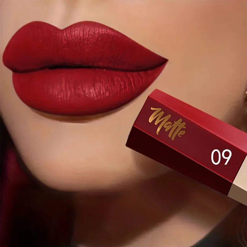 Matte Velvet Lip Tint, Nude Color Lip Glaze, Long Lasting Waterproof Non Transfer, Lightweight Soft Lip Makeup, Perfect Valentin