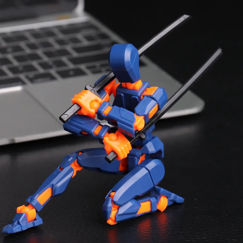 Action Doll Titan Multi Joint Mobile Transformation Robot Handheld T13 Action Doll Character and Dog Shaped Toy Children's Gift