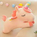 Kawaii Lying Unicorn Plush Toy Stuffed Soft Cute White Pink Horse Appease Doll Pillow for Kids Girls Birthday Gift Room Decor
