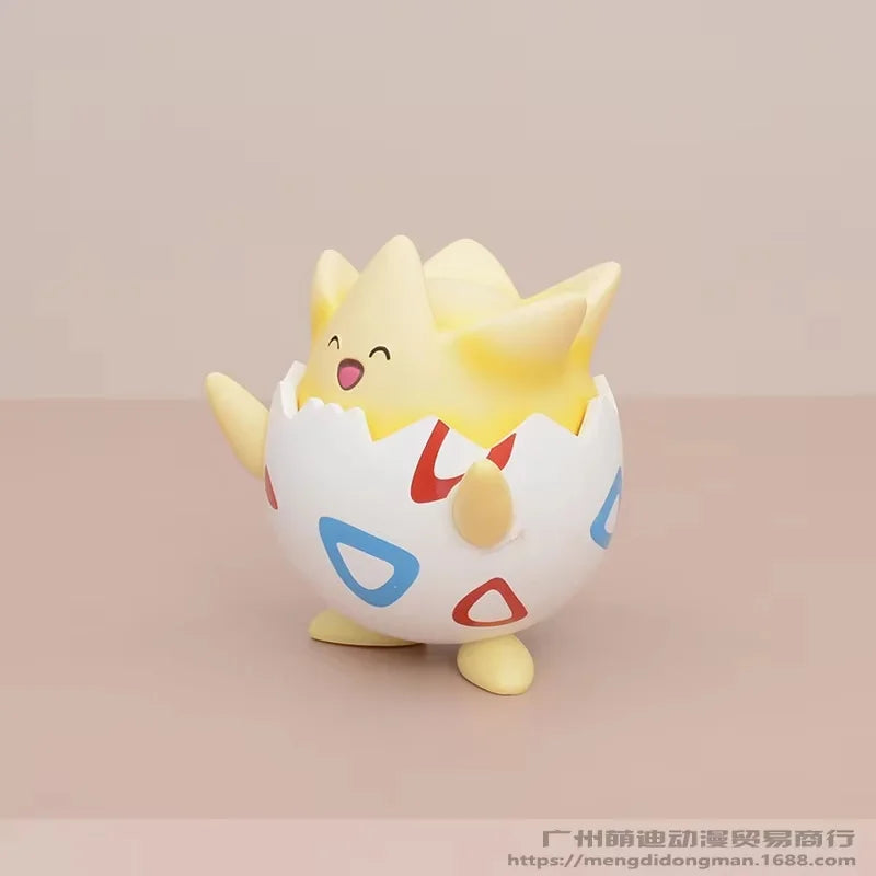 Mini Happy Togepi Kawaii Pokemon Anime Figure Car Desktop Ornament Cute Model Doll Boys And Girls Toys Surprise Gift Collectible