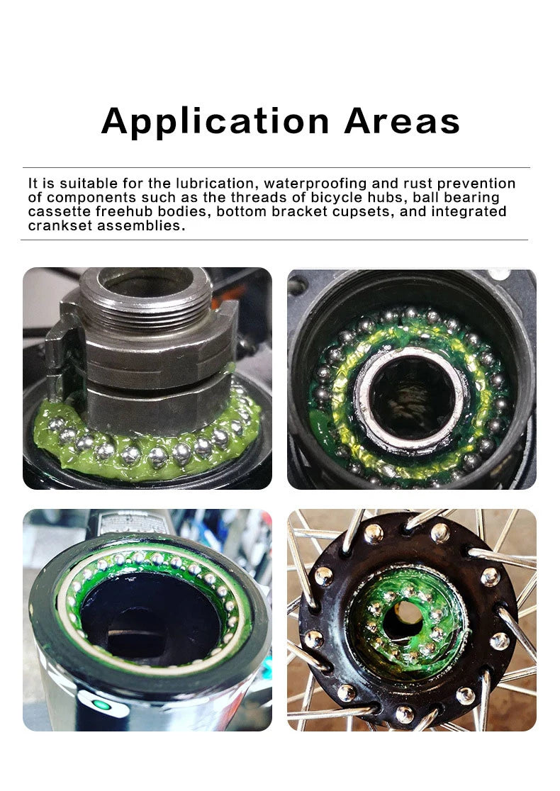10g 1/3/5pcs Bicycle Lubricating Oil Green Effect Bearing Grease Hub Lubricants Lipid Elements