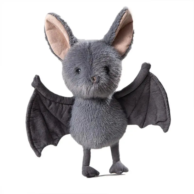 New 26cm Kawaii Hanging Bat Plush Toy Grey Broox Stuffed Animal Doll Cartoon Soft Bat Plushies Home Decor Birthday Gifts Girl