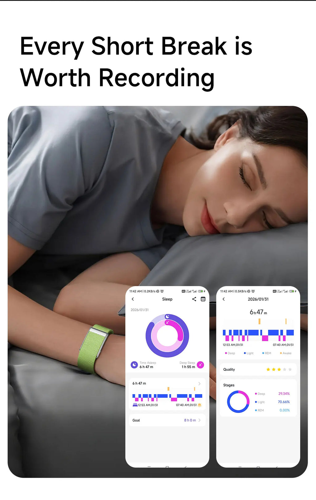 VWAR Loop Life Fitness Tracker ECG+PPG SpO2 Sport Smart Bracelet Heart Rate Blood Pressure Monitor Pedometer Smartwatch Band