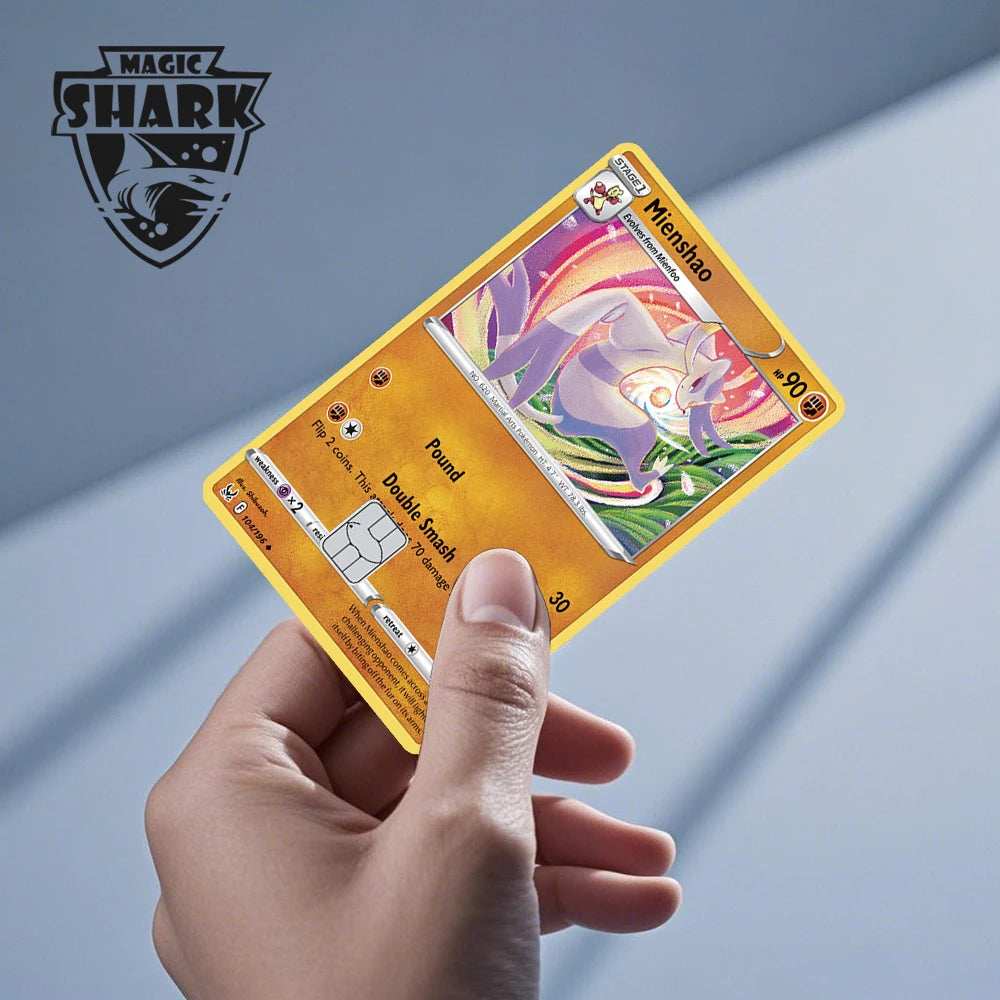 New Bulbasaur Pikachu Charmander Squirtle Mew Gengar Pokemons PTCG Film Skin Cover Sticker for Credit Debit Card