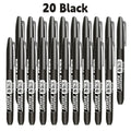 6-20PCs/Set PermanentMarker Pen Fine Point Waterproof Markers Thin Nib Crude Nib Black Blue Red Ink 1.5mm Fine Color Marker Pens