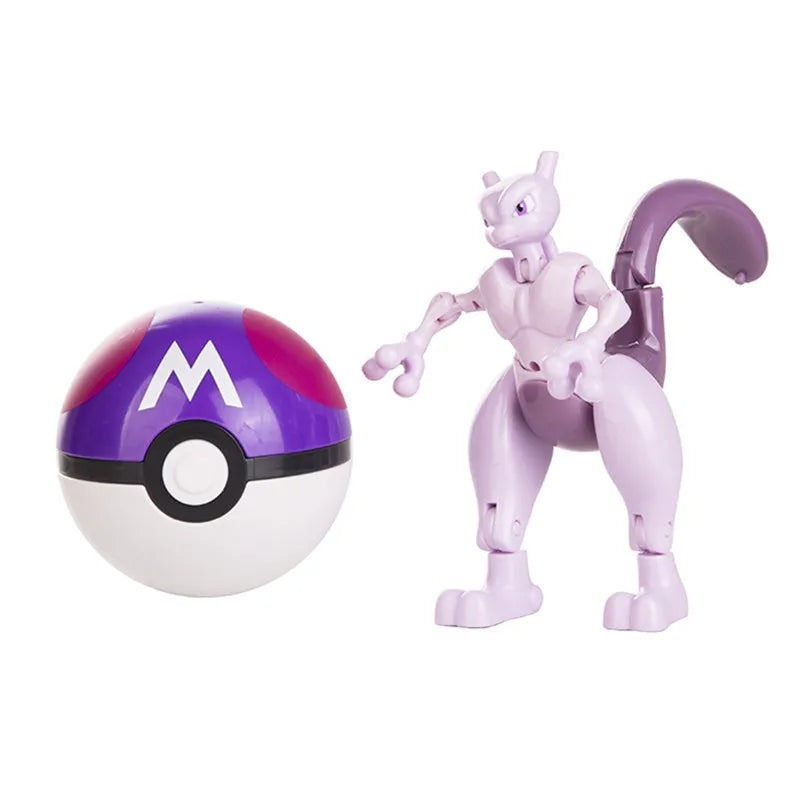 About Pokemon Anime Figure Charizard Pikachu Gyarados  Pocket Monster Figure Pokeball Action Deformation Toy Model Gift