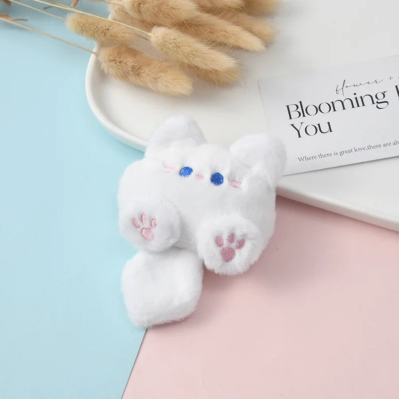 New Squeaky Kitten Plush Doll Bag Hanging Cute Cartoon Diy Cat Brooch Gold Key Chain Four Optional Birthday Gifts For Children