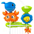 Suction Wall-Mounted Water Flow Spinning Play Set Multi-Spray Rotatable Interactive Water Gadge