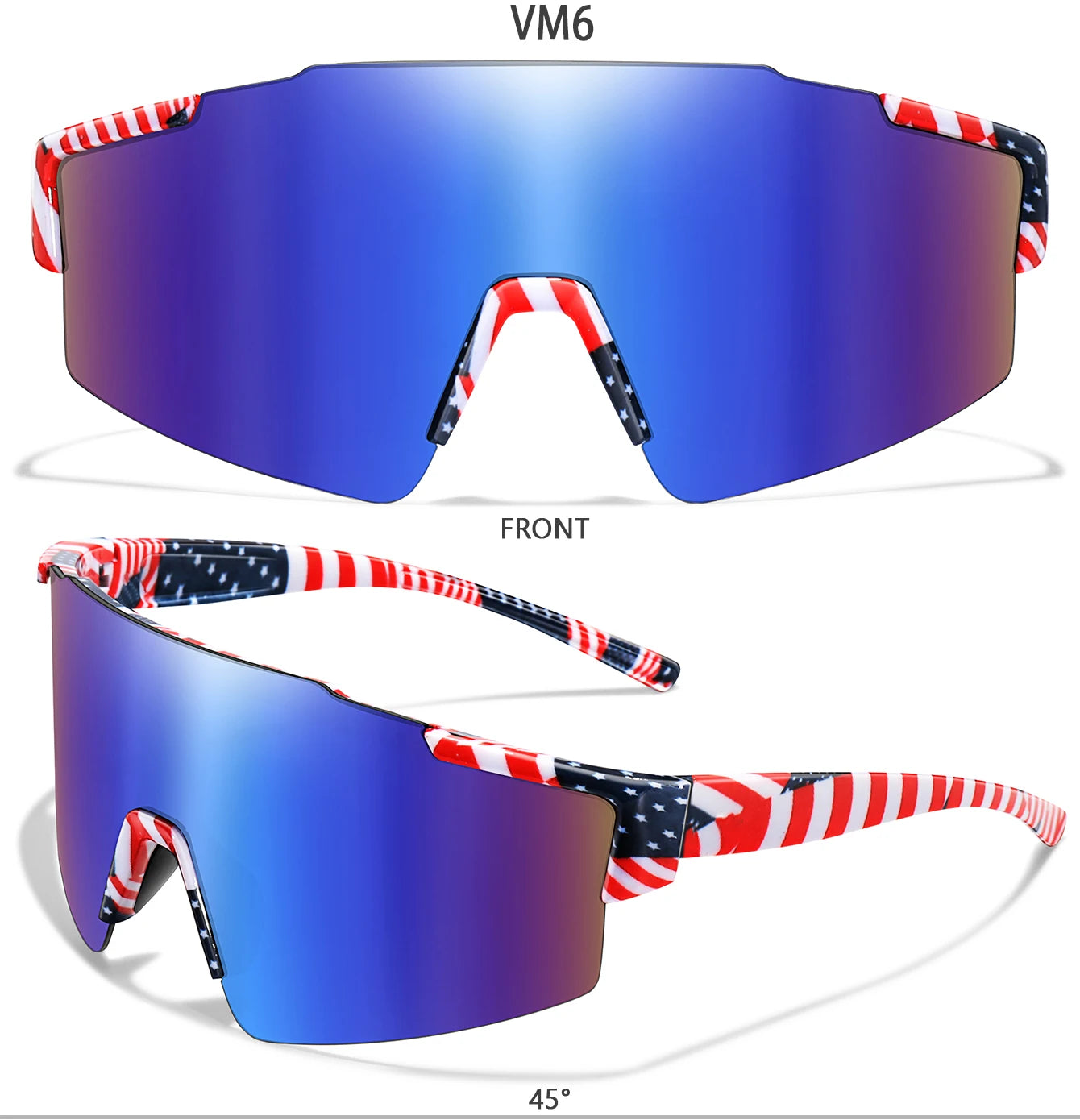 LOISRUBY Band New Style Cycling Sunglasses Sports Bike Glasses Men Women Mtb Bicycle Eyewear Large Windproof Eyewear UV400
