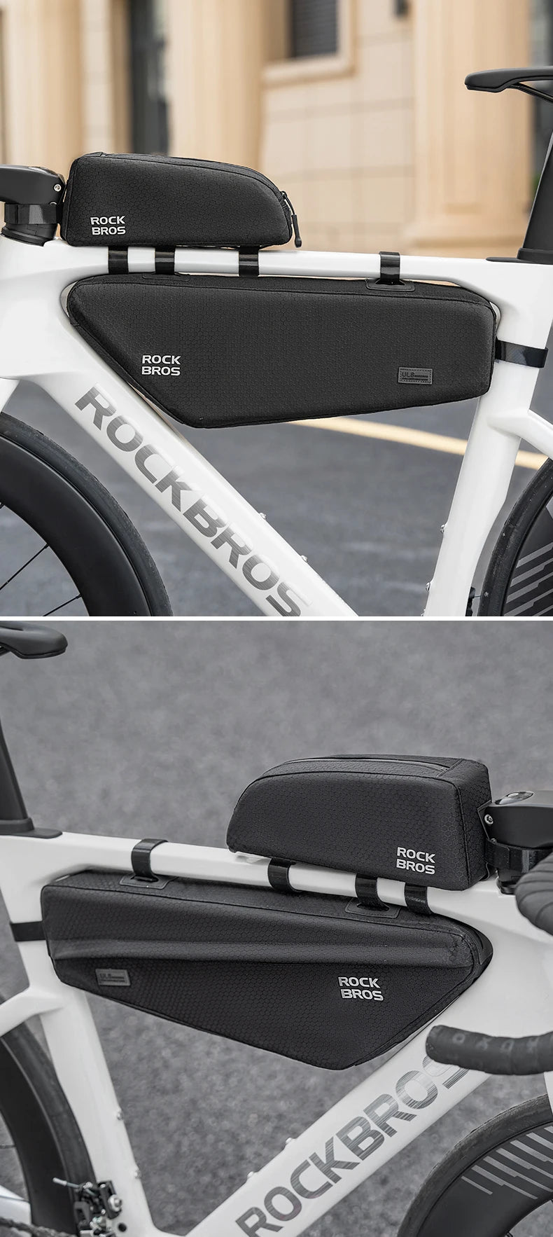 ROCKBROS Bicycle Bag Top Tube Bag / Bottom Tube Bag Large Capacity Waterproof MTB Road Bike Triangle Pannier Front Cycling Bags