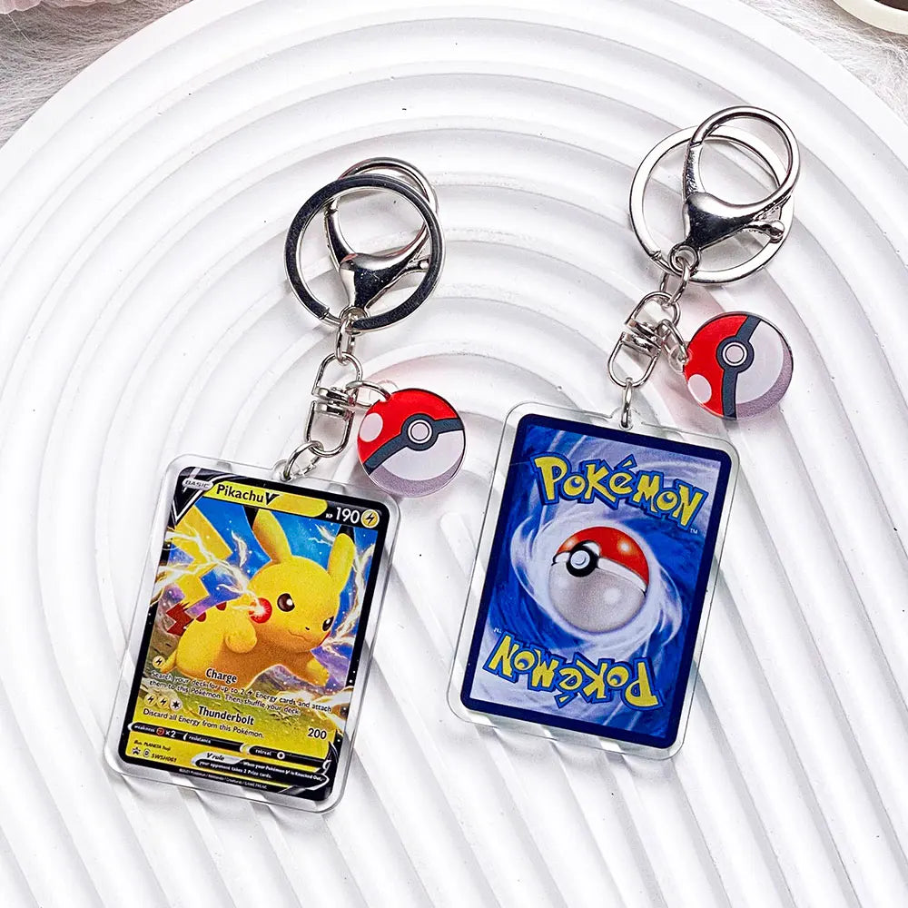 Pokémon Characters Pikachu Bulbasaur Jigglypuff Acrylic Keychain Bag Charms Accessories Backpack Pendant Key Holder Friend Gifts