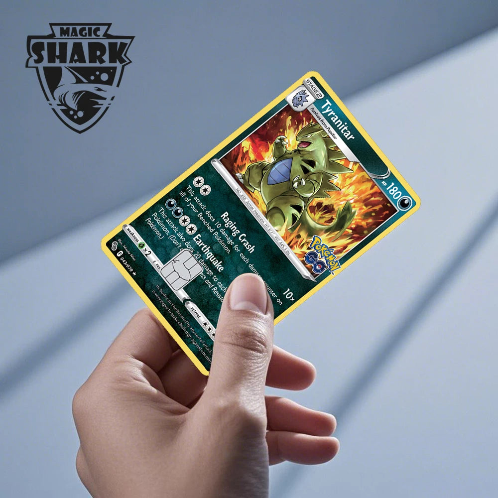 New Bulbasaur Pikachu Charmander Squirtle Mew Gengar Pokemons PTCG Film Skin Cover Sticker for Credit Debit Card