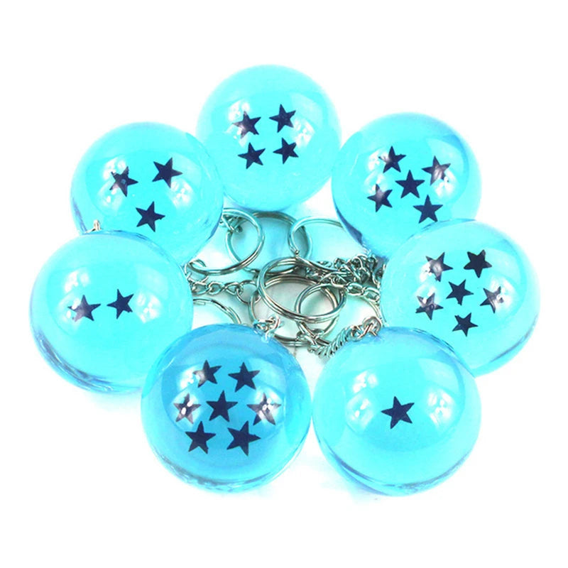 2.7cm 7PCS/set Anime Son Goku Shenron Dragonball Crystal Ball Resin Action Figure Model Toy Kids GIft Keychain