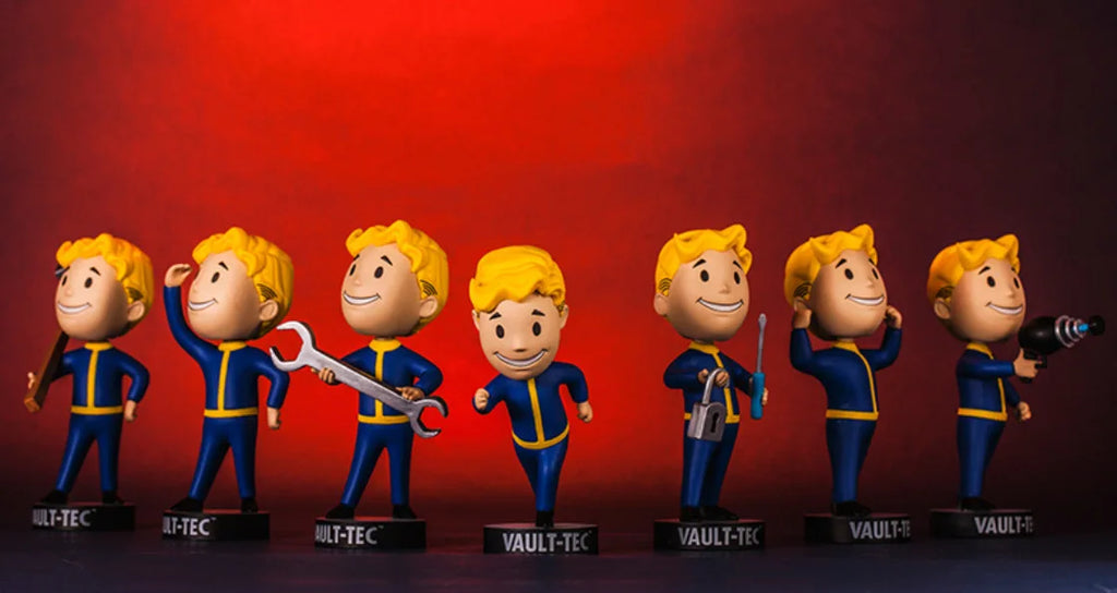 Hot Vault Boy Generation 7 Shaking Anime Action Figure Statue Model Room Ornament Toys Collectible Childrens Surprise Xmas Gifts