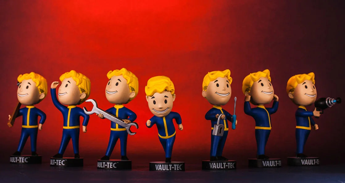 Hot Vault Boy Generation 7 Shaking Anime Action Figure Statue Model Room Ornament Toys Collectible Childrens Surprise Xmas Gifts