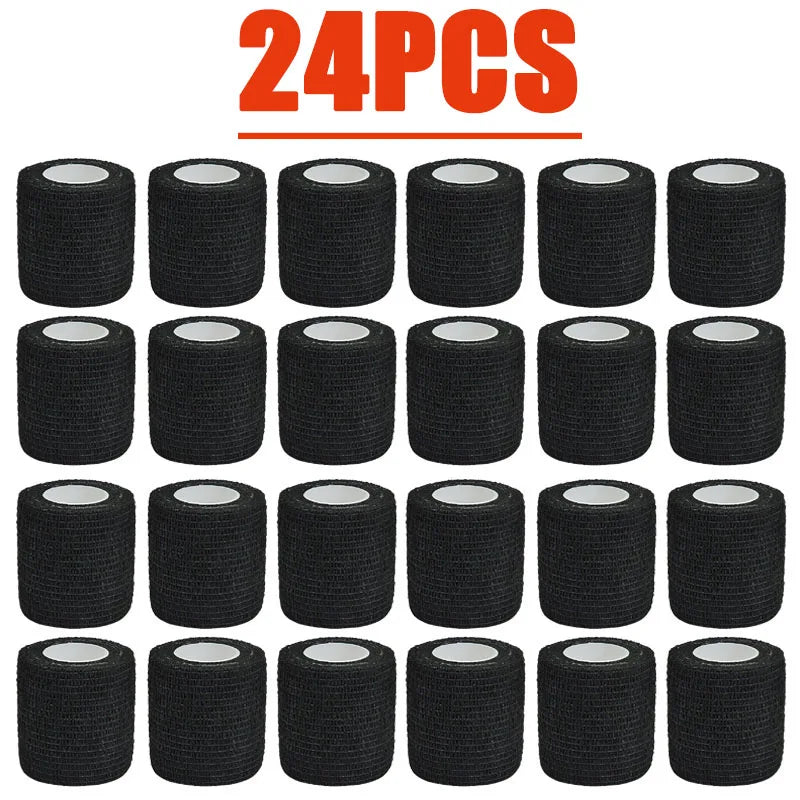 3/15/30/48Pcs Black Sport Self Adhesive Elastic Bandage Wrap Tape Elastoplast For Knee Support Pads Finger Ankle Palm