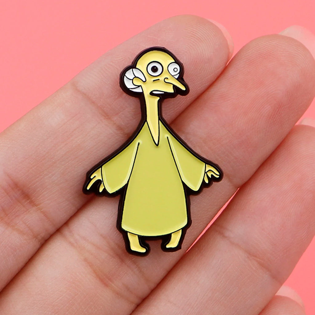 Cartoon Funny Old Man Enamel Pin Badges on Backpack Brooches for Women Lapel Pins Fashion Jewelry Cosplay Accessories Toys Gift