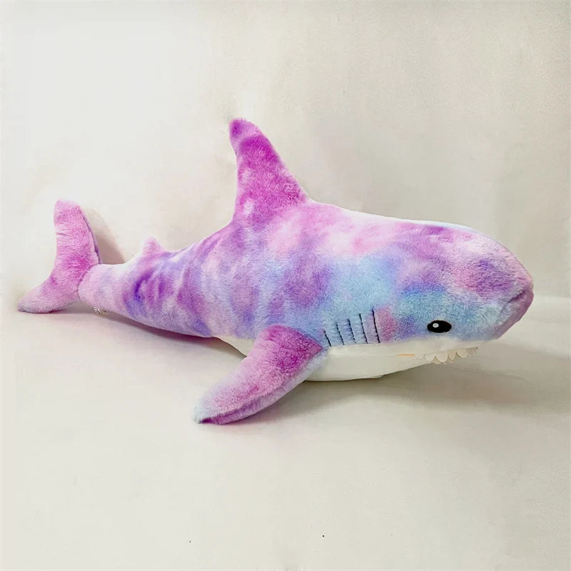 Simulated Shark Sea Creature Blue Pink Grey Fish Toy  Super soft Dolls Cartoon Pillow Bed Decor Birthday Gift for Girls Boys