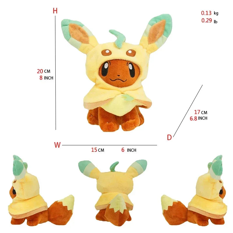 Eevee Cos Umbreon Espeon Jolteon Flareon Glaceon Vaporeon Sylveon Leafeon Plush Toys Stuffed Soft Stuffed Animal Plushies 20CM