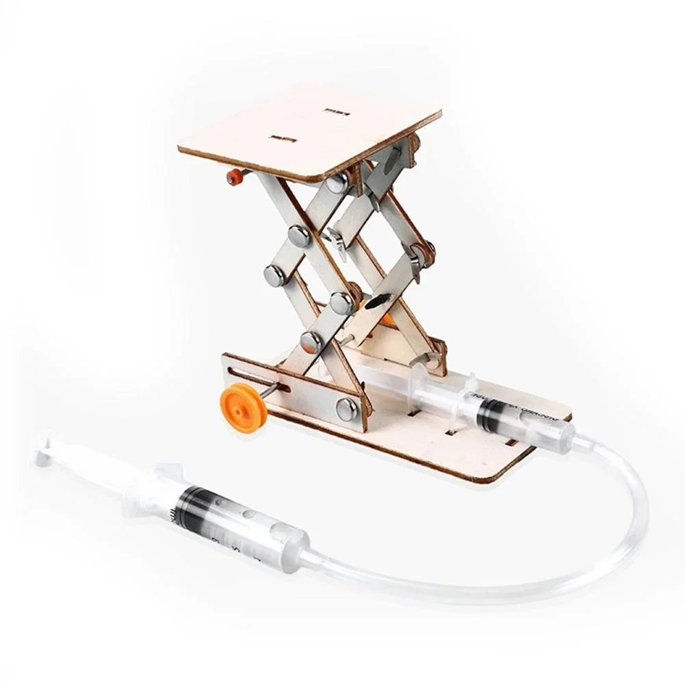 1Set Kids DIY Science Toys Hydraulic Lift Table Model Educational Scientific Experiment Kit for Physics School Projects