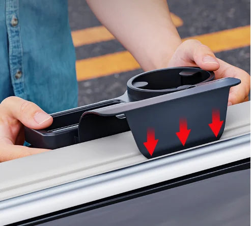Car Cup Stand Phone Holder Mount Tray Side Door Window Storage Barrel Pocket Hanging Storage Rack with Auto Interior Accessories
