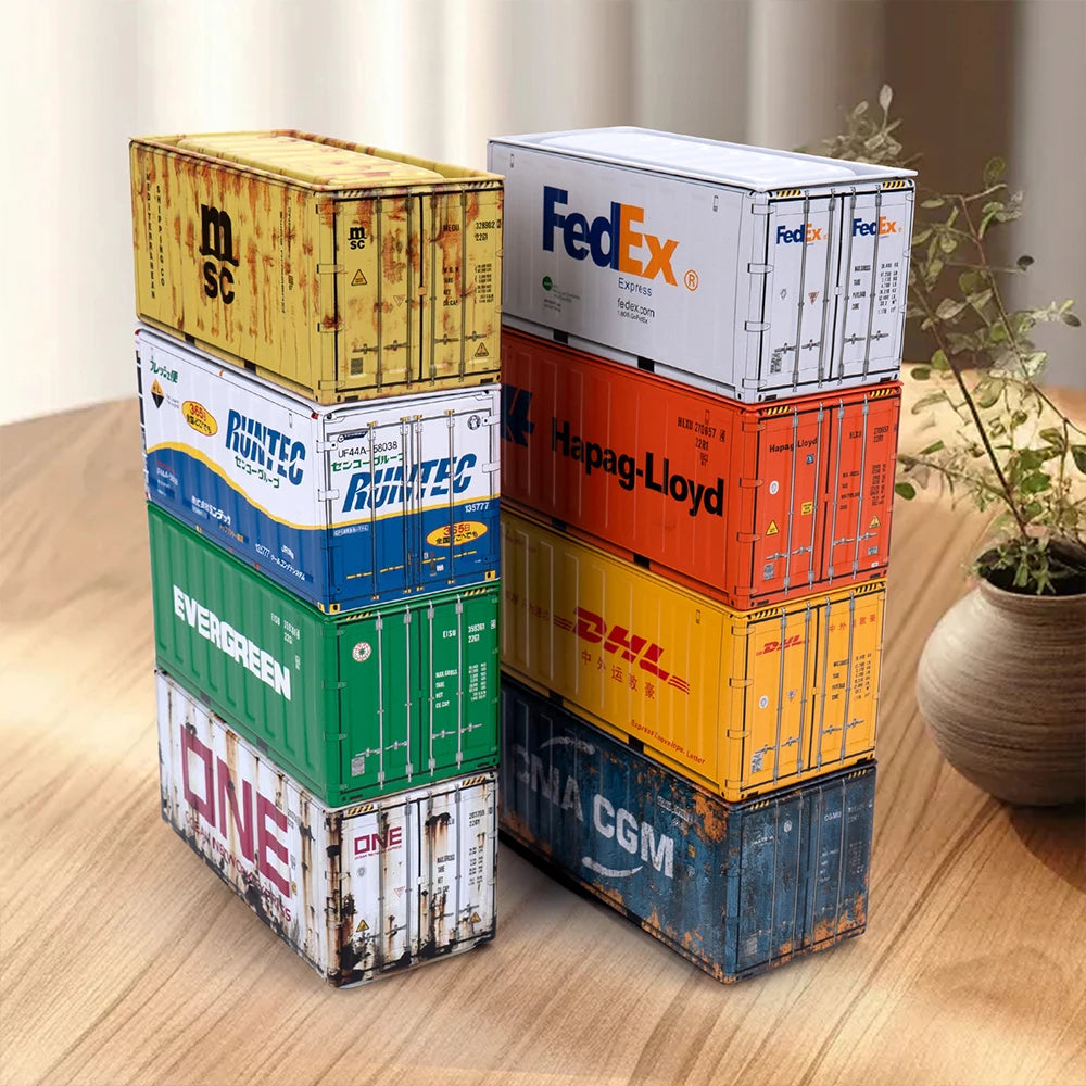 Miniature Storage Display Box Desktop Mini Container Model Mini Iron Storage Box Creative Decoration Collect Small Items Gifts