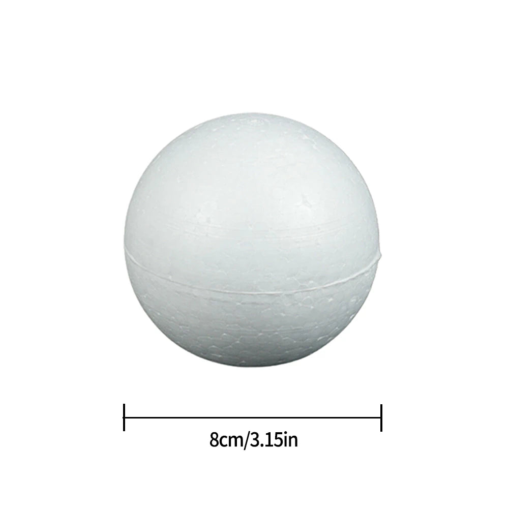 6-12cm Modelling Polystyrene Foam Balls White Craft Balls DIY Hand-painted Gifts Accessory Wedding Celebrations Event Supplies
