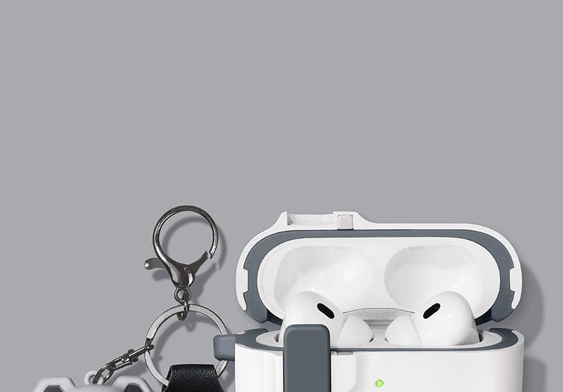 Protective Case For Airpods 4 Cover Luxury Earphone Cover Case For Apple Airpodspro 2 3 1/2 Air Pods Pro Shockproof With Hook﻿